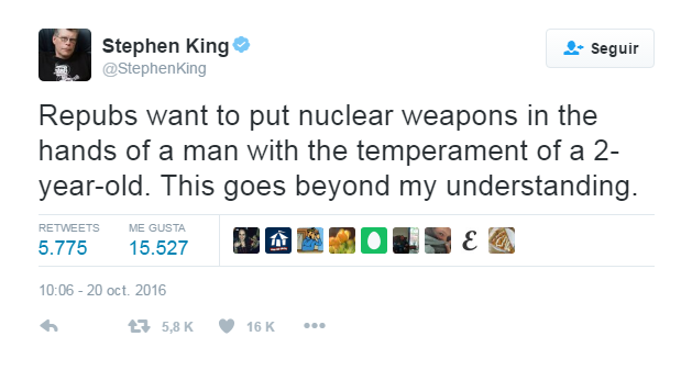 Trump, protagonista de la nueva historia de Stephen King