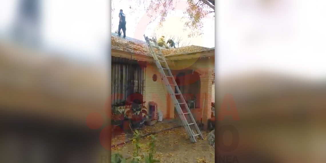 Movilización por incendio en domicilio
