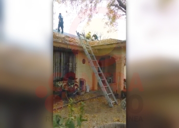Movilización por incendio en domicilio