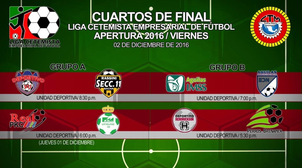 Hoy inician los Cuartos de Final en la Unidad Deportiva