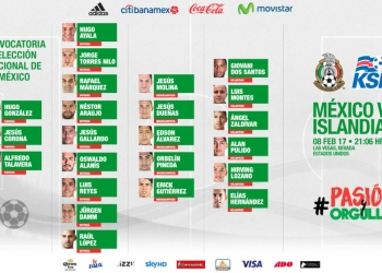 Lista la convocatoria del Tri para duelo ante Islandia