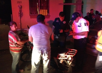 Menores resultan lesionados en dos percances viales