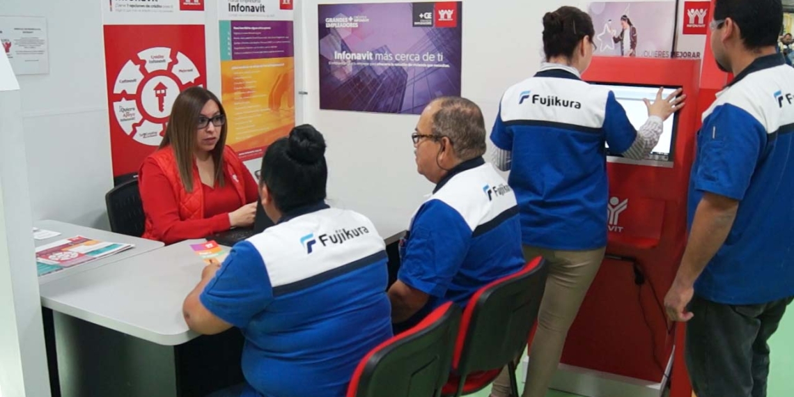 Instalan 4 módulos de Infonavit en la empresa Fujikura