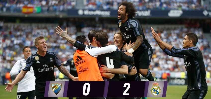 Real Madrid gana al Málaga y es campeón de España