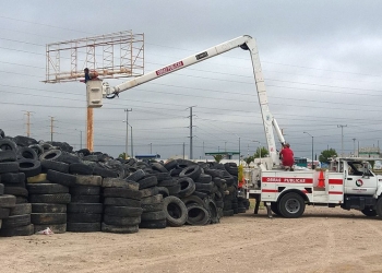 Trasladan 50 mil llantas al relleno sanitario