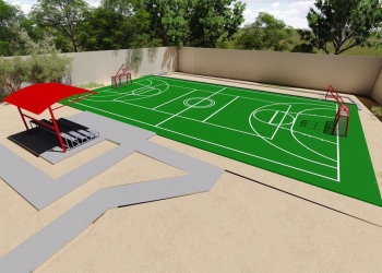 Invierten 800 mil en cancha multifuncional