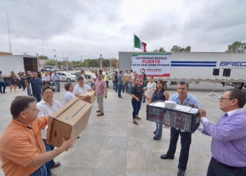 Envían 22 toneladas de ayuda a damnificados del sismo