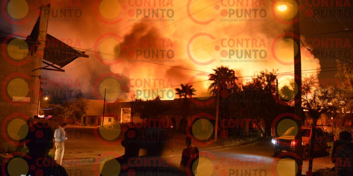 Se incendia fábrica de tarimas