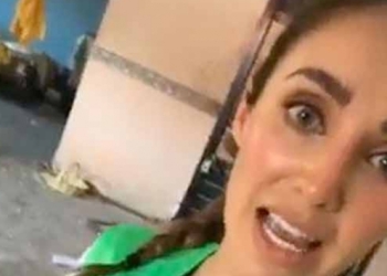 Anahí visita a damnificados y la critican en redes