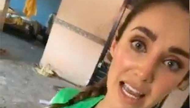 Anahí visita a damnificados y la critican en redes