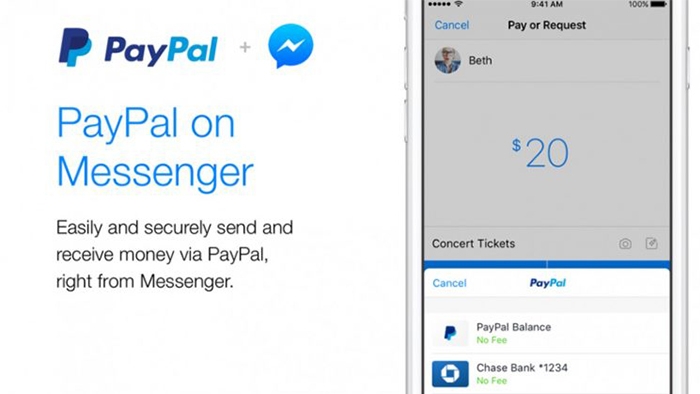 Messenger permite usar PayPal para hacer transferencias