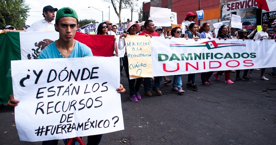 Marchan damnificados del 19S; exigen recursos para reconstrucción
