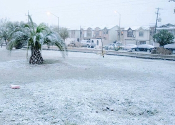Nieva en Piedras Negras