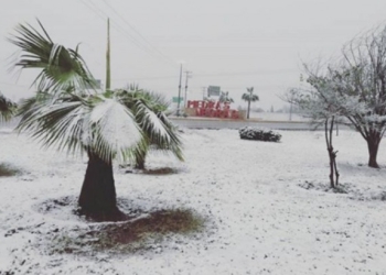 Manto blanco cubre Piedras Negras tras caída de aguanieve