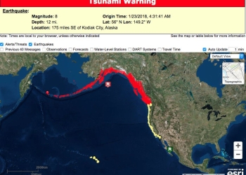 Evacuan ciudades de Alaska por el temor ante la alerta de tsunami