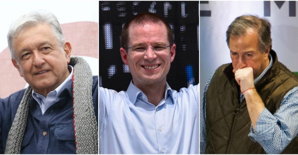 Al cierre de precampañas AMLO domina encuestas, Meade cae y Anaya se acerca