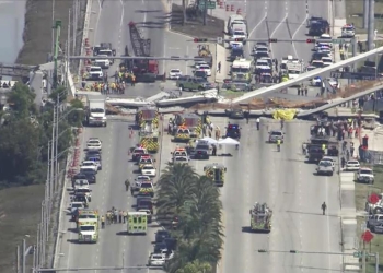 Se derrumba puente peatonal en Miami; hay varios muertos