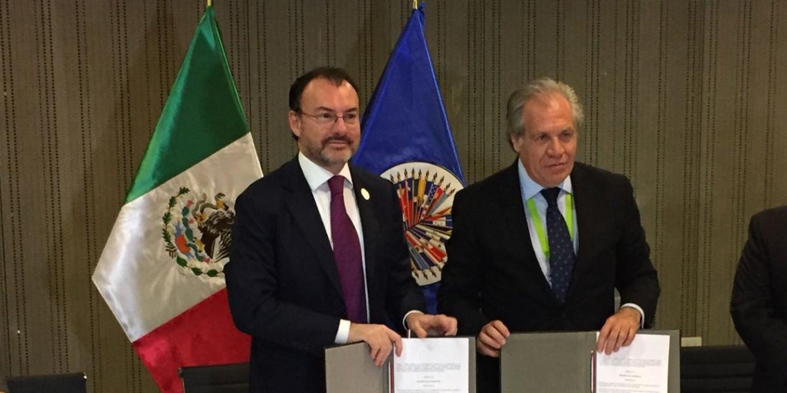La SRE y OEA firman acuerdo de observación en jornada electoral