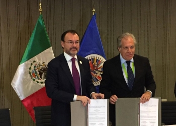 La SRE y OEA firman acuerdo de observación en jornada electoral