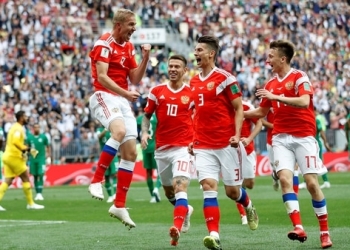 Rusia goleó a Arabia Saudita en el primer partido del Mundial