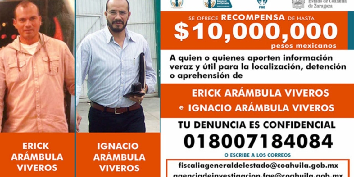 Ofrece gobierno de Coahuila 10 mdp por asesinos de Purón