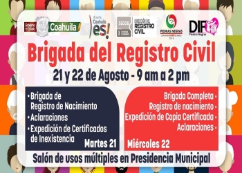 Invitan a brigada del Registro Civil