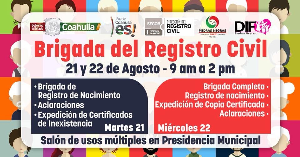 Ayuntamiento invita a brigada del Registro Civil