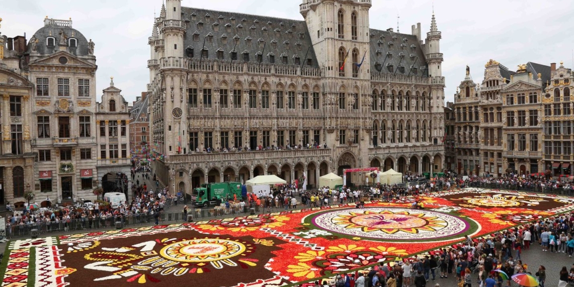 La gigante alfombra de flores en Bruselas