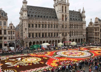 La gigante alfombra de flores en Bruselas