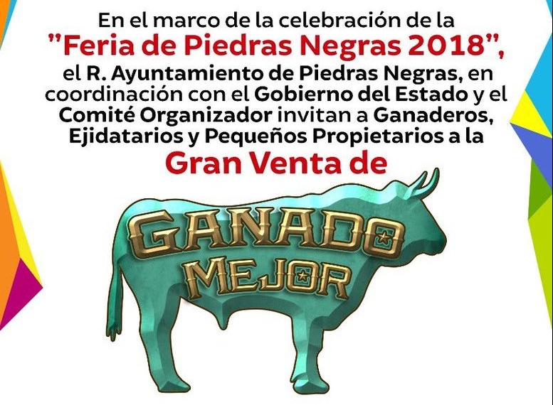 Invitan municipio a la venta de ganado