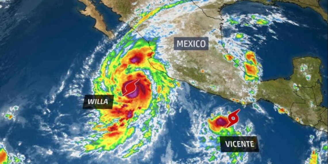 El Huracán Willa evoluciona rápidamente y se acerca a las costas mexicanas