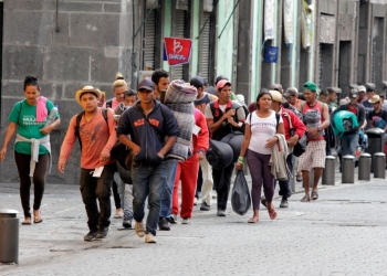 Migrantes llegan a la Ciudad de México