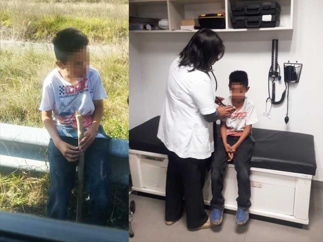 Familiar abandona a niño de 10 años en la carretera