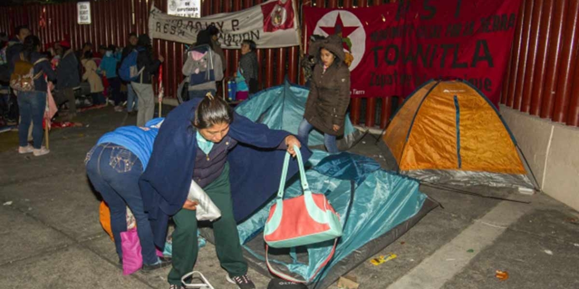 Campesinos se retiran de San Lázaro tras 3 días de protestas