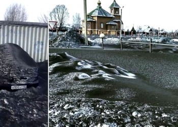 Nieve Negra invade las calles de Siberia