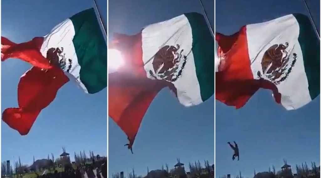 Soldado es lanzado por Bandera