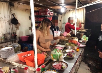Sexy venta en taquería de Puebla