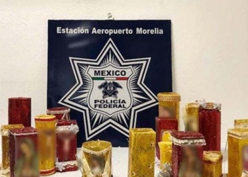 Policía Federal detecta metanfetaminas en veladoras