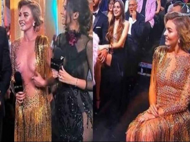 Angelique se puso el vestido al revés, ¡Internet no se lo perdona!