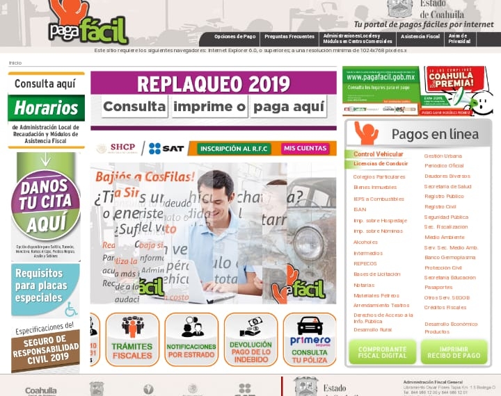 Contribuyentes pueden pagar derechos vehículares vía Internet