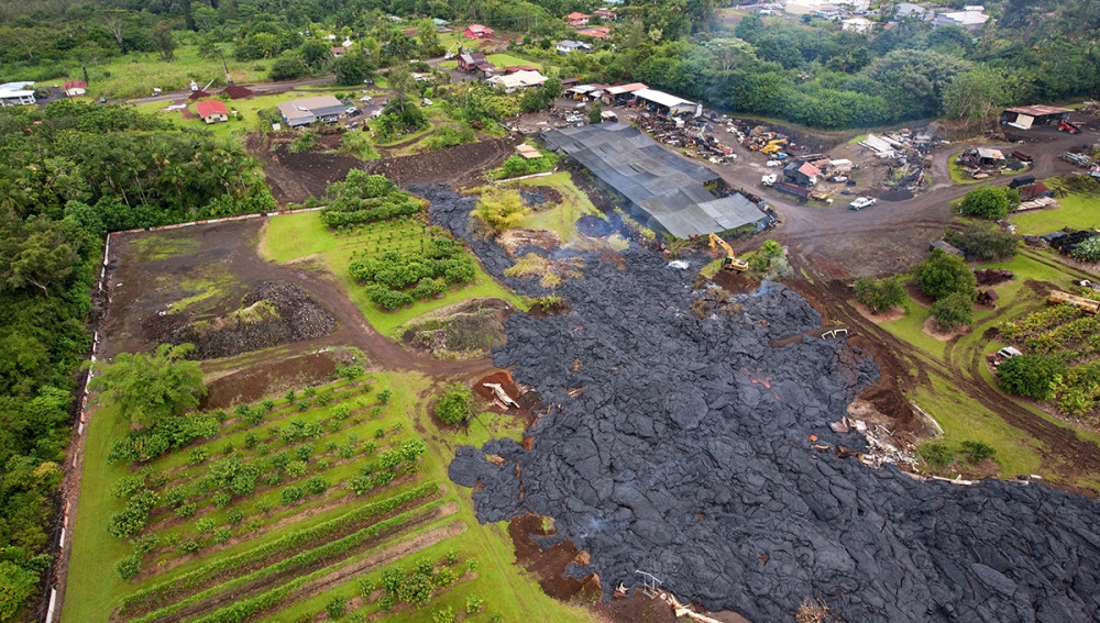 Dron captura los daños causados por el volcán Kilauea