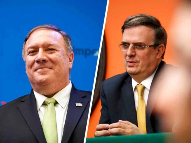 Pompeo felicita a Ebrard; pide frontera fuerte y segura
