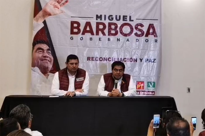 Luis Miguel Barbosa se declara ganador de la elección en Puebla