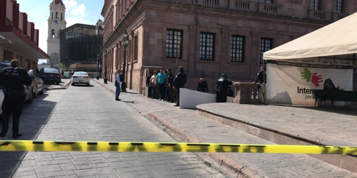 Baleado en el Palacio de Gobierno