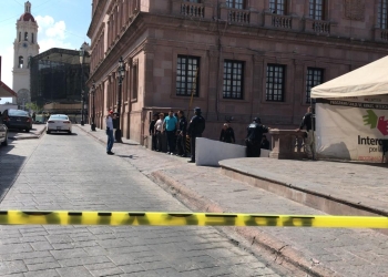Baleado en el Palacio de Gobierno