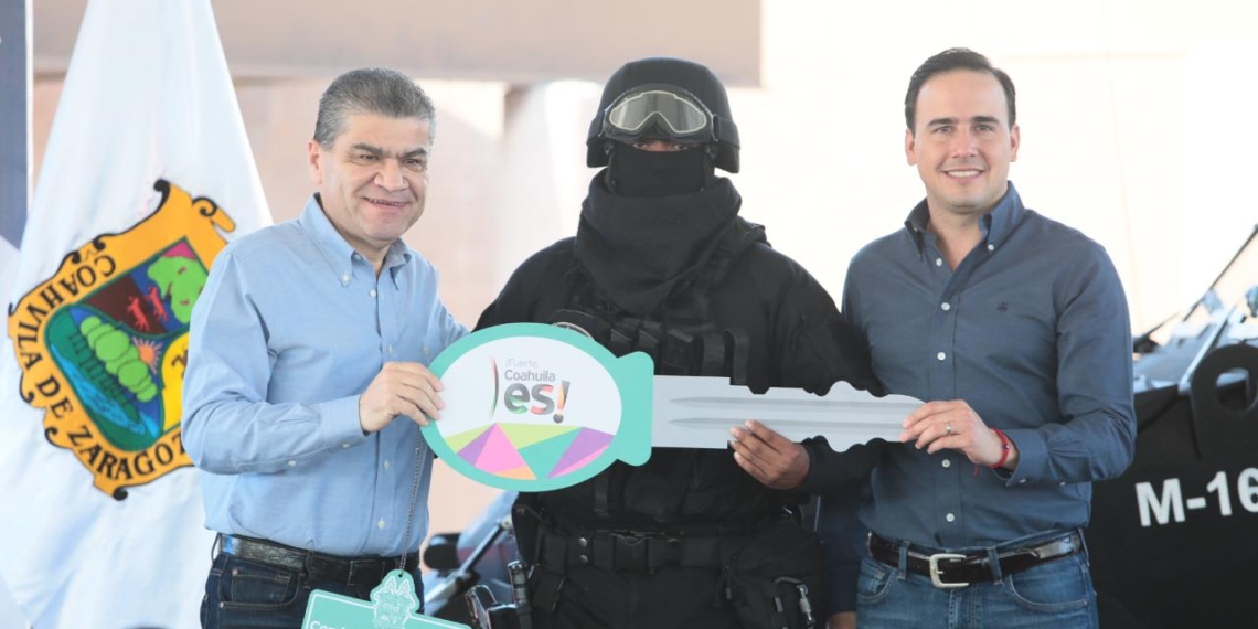 Entrega Gobernador vehículos tácticos y patrullas al Municipio de Saltillo