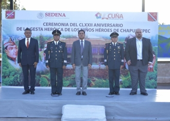 Conmemoran a los Niños Héroes con Ceremonia Cívica