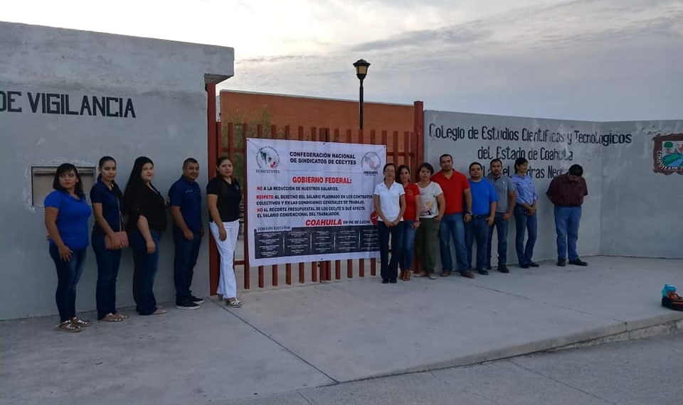 Estalla paro laboral en los Cecytec de Coahuila