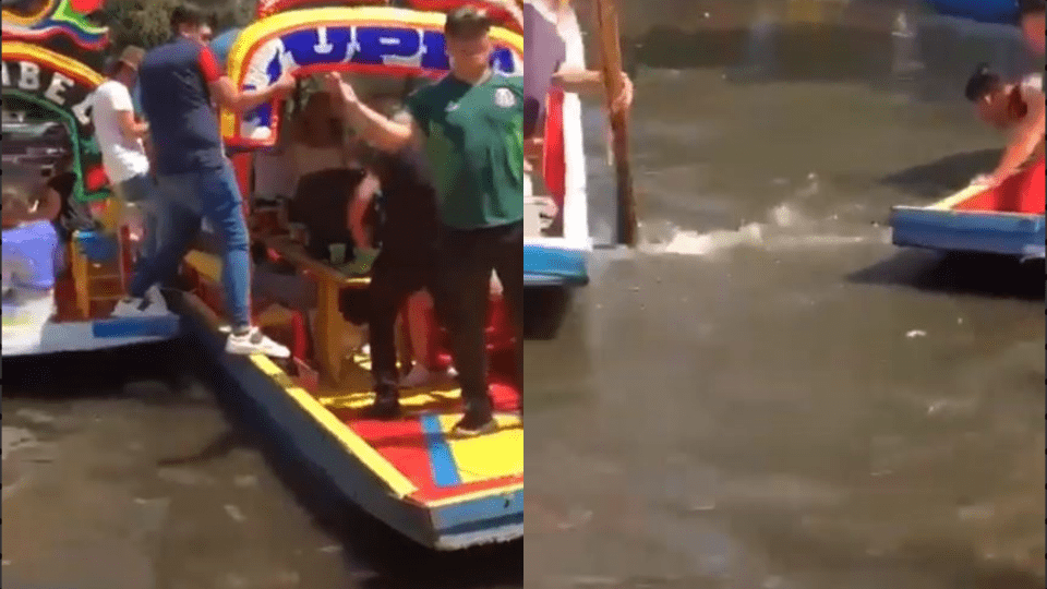 Joven cae de trajinera de Xochimilco #Vídeo
