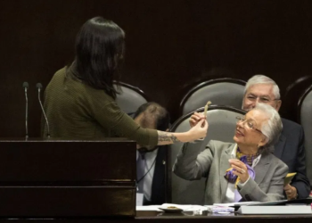 Diputada regala ‘churro de mariguana’ a Olga Sánchez Cordero